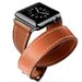 Curea iUni compatibila cu Apple Watch 1/2/3/4/5/6/7, 42mm, Double Tour, Piele, Maro